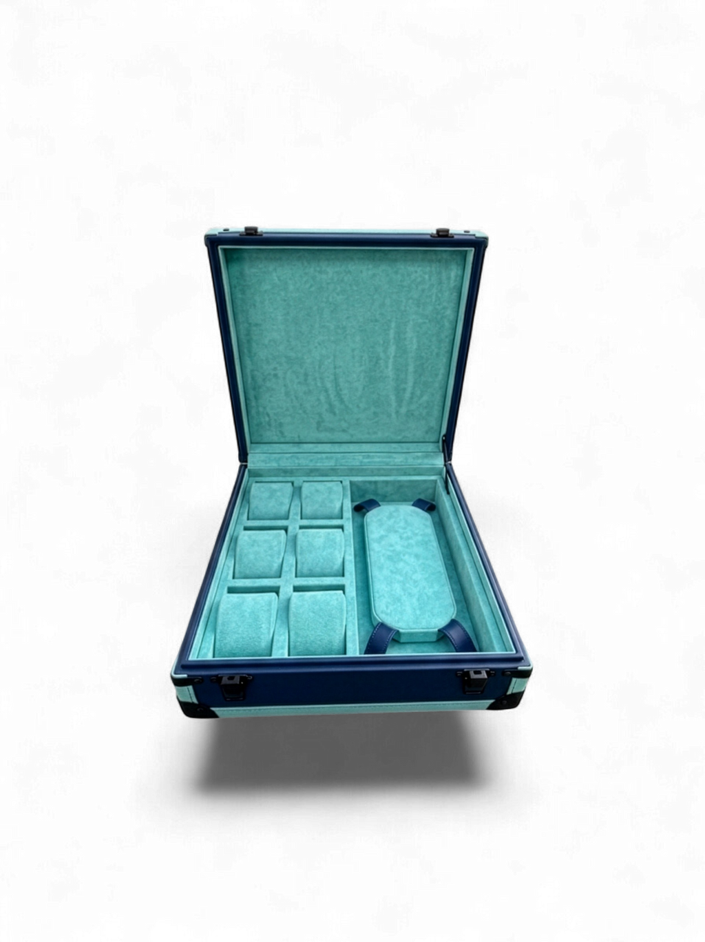 SIX-WATCH TRUNK WITH NECKLACE: BLUE